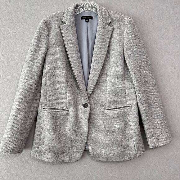 Ann Taylor Jackets & Blazers - Ann Taylor The Hutton Blazer in Gray Sweater Knit Size 10 Women's Jacket